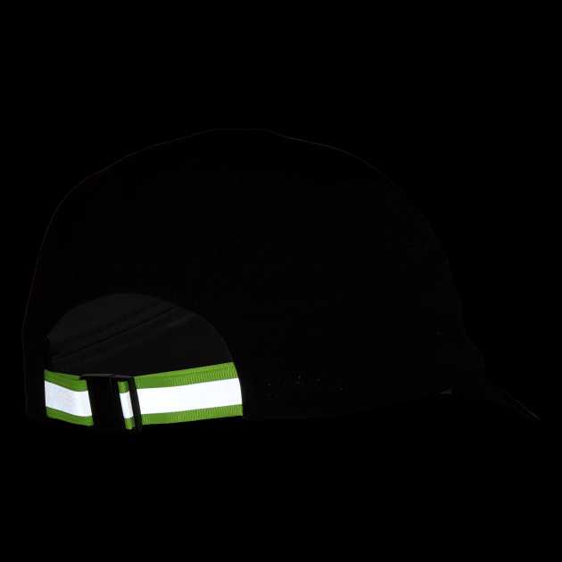 Nathan Run Cool Stash Hat Black/FinishLime